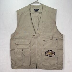 5.11 Tactical Series Vest Mens XL Tan Utility Outdoor Harley Davidson Patch‎